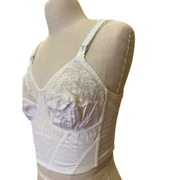 Vintage Lingerie Union Made Fantasia Original Lilyette White Lace Bustier Corset - Picture 7 of 12